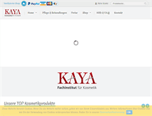 Tablet Screenshot of kaya-kosmetik.de
